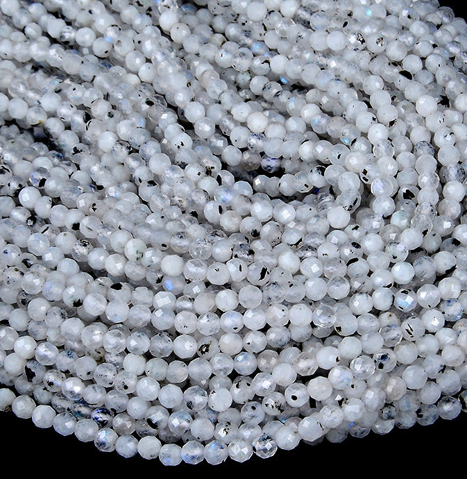Rainbow Moonstone Gemstone Micro Faceted Round 2MM 3MM 4MM Loose Beads –  DayBeads