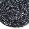 2MM Natural Black Spinel Gemstone Grade AAA Micro Faceted Diamond Cut Cube Loose Beads (P42)
