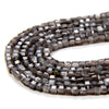 2MM Natural Silver Obsidian Gemstone Grade AAA Micro Faceted Diamond Cut Cube Loose Beads (P43)