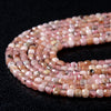 2MM Natural Argentina Rhodochrosite Gemstone Grade AA Micro Faceted Diamond Cut Cube Loose Beads (P39)