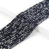 2MM Natural Black Spinel Gemstone Grade AAA Micro Faceted Diamond Cut Cube Loose Beads (P42)