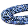 2MM Natural Dumortierite Gemstone Grade AAA Micro Faceted Diamond Cut Cube Loose Beads (P43)