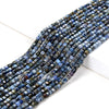 2MM Natural Dumortierite Gemstone Grade A Micro Faceted Diamond Cut Cube Loose Beads (P43)