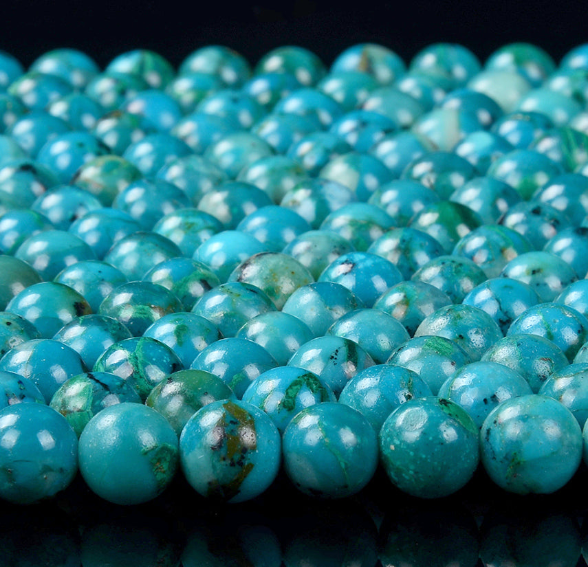 Chrysocolla Chalcedony Natural Green Chrysocolla Smooth Round