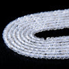 2MM Natural Rock Crystal Gemstone Grade AAA Micro Faceted Diamond Cut Cube Loose Beads (P39)