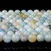 Natural Aquamarine Gemstone Grade A Round 6MM 8MM Loose Beads (D103)