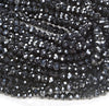Natural Black Spinel Gemstone Grade A Micro Faceted Rondelle 5X4MM Beads (D72)