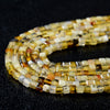 2MM Natural Yellow Opal Gemstone Grade A Micro Faceted Diamond Cut Cube Loose Beads (P42)