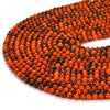 Orange Turquoise Gemstone Round 4MM Loose Beads 15.5 inch Full Strand (80019212-P103)