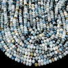 Natural Aquamarine Gemstone Micro Faceted Rondelle 7X5MM Loose Beads (P90)