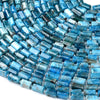 Natural Blue Apatite Gemstone 11X7MM Faceted Cylinder Round Tube Loose Beads (D465)