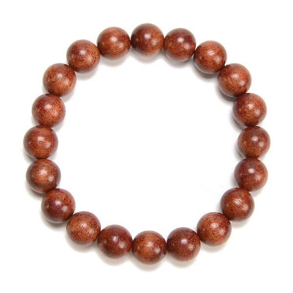Natural Red Rosewood Round Bracelet 6MM 8MM 10MM 12MM 7.5 inch Strand (S60)