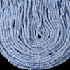Natural Chalcedony Blue Lace Agate Gemstone Grade AA Micro Faceted Rondelle 4X3MM Loose Beads (P87)