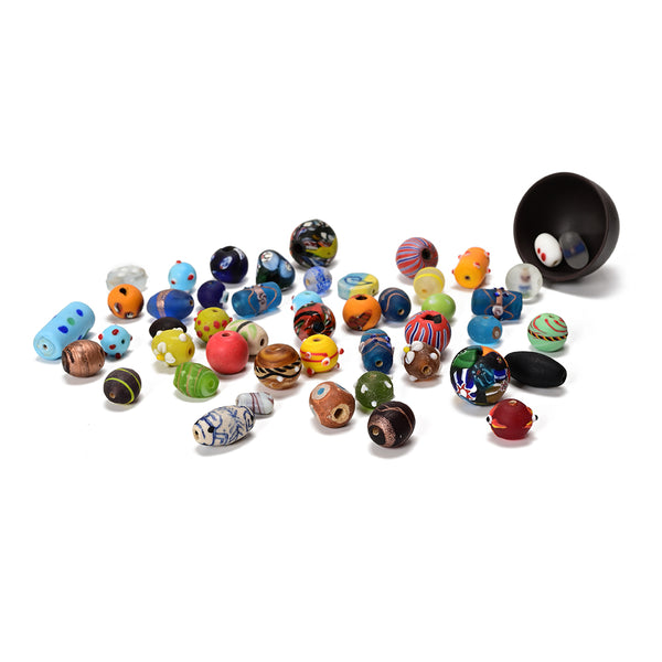 Mixed Venetian Trade Beads Gemstone Mixed Shape 11-18 Beads (80020111-D620)
