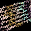 Natural Amethyst Citrine Rose Quatyz Amazonite Gemstone Stick Pebble Chip 9-17MM Loose Beads (D713)