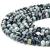 Natural Hawk Eye, Eagle's Eye Gemstone Grade AA Micro Faceted Rondelle 5X3MM Loose Beads (P92)