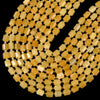 Natural Yellow Jade Gemstone Faceted Round Tube Hexagon 10X8MM Loose Beads (D720)
