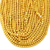 4X4MM Titanium Gold Hematite Gemstone Rounded Cube Loose Beads 15.5 inch Full Strand (80021664-840)