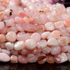 Natural Peruvian Pink Opal Gemstone Pebble Nugget 6-8MM Loose Beads (D641)