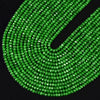 Green Jade Gemstone Micro Faceted Rondelle 4X3MM Loose Beads (D716)