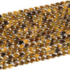 Natural Yellow Tiger Eye Gemstone Micro Faceted Oval 8X6MM Loose Beads 7.5 inch Half Strand (80021469-D717)