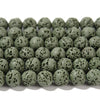 Green Lava Gemstone Round 4MM 6MM 8MM 10MM Loose Beads (D639)
