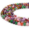 Multi Color Jade Gemstone Round 8MM Loose Beads 14.5 inch Full Strand (80020234-D629)
