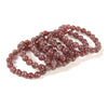 Natural Strawberry Quartz Gemstone Grade AAA Round Bracelet 8MM 10MM 7.5 inch Strand (S56)