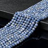 Natural Blue Coral Gemstone Grade AA 5MM Micro Faceted Round Loose Beads 15 inch Full Strand (80018225-P97)