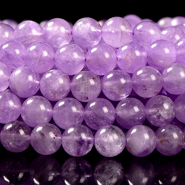 Natural Lavender Amethyst Gemstone Round 4MM 5MM 6MM 7MM 8MM 9MM 10MM 11MM 12MM Loose Beads (D688)