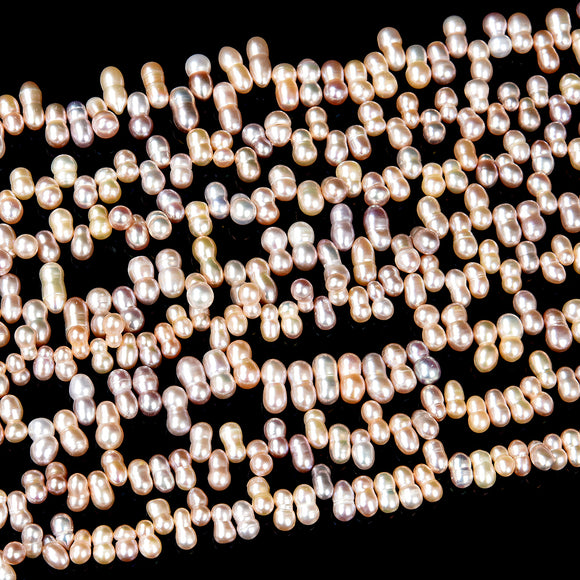 Natural Freshwater Peach Pearl Gemstone Peanut 8-11MM 10-13MM Loose Beads (S30)