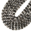Natural Black Labradorite Gemstone Faceted Round Tube Hexagon 10X8MM Loose Beads (D724)