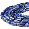 Natural Sodalite Gemstone 12X8MM Faceted Cylinder Round Tube Loose Beads (D464)