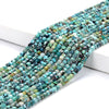 2MM Natural Turquoise Gemstone Micro Faceted Diamond Cut Cube Loose Beads 15.5 inch Full Strand (80017905-P83)