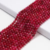 Ruby Red Jade Gemstone Facetecd Round 6MM Loose Beads (D630)