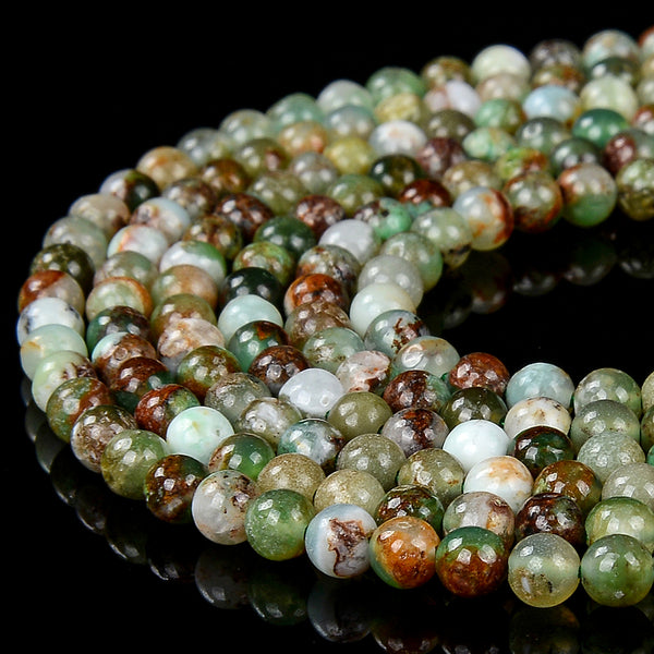 Natural Australian Chrysoprase Gemstone Grade A 4MM Round Loose Beads 15 inch Full Strand (80018173-P93)