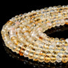 Natural Citrine Gemstone Grade AA Micro Faceted Rondelle 4X3MM Loose Beads (P91)