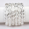 Natural Rock Crystal Clear Quartz Gemstone Round Bracelet 7MM 10MM 7.5 inch Strand (S23)