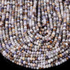 Natural Tiffany Stone Purple Fluorite in White Opal Gemstone Grade A Micro Faceted Rondelle 6X4MM Loose Beads (P92)