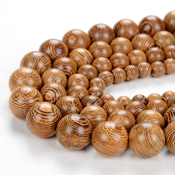 Natural African Senna Siamea Wood Mala Meditation Beads Round 6MM 8MM 10MM 12MM Loose Beads 16 inch BULK LOT (11-W0)