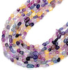 Natural Rainbow Fluorite Gemstone 6-8MM Pebble Nugget Loose Beads (D466)