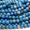 Blue Sea Sediment Imperial Jasper Gemstone 8MM Round Loose Beads (D438)