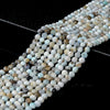 Natural Dominican Larimar Gemstone Grade A 4MM Micro Faceted Round Loose Beads 15 inch Full Strand (80018191-P95)