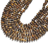 Natural Yellow Tiger Eye Gemstone Pebble Nugget Freeform Rondelle 8-10MM Loose Beads (D559)