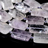 Natural Light Lavender Amethyst Gemstone 30X20MM Rectangle Loose Beads (D419)