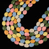 Multi Color Lava Gemstone Oval 10X8MM Loose Beads (D648)