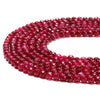 Ruby Red Jade Gemstone Facetecd Round 6MM Loose Beads (D630)