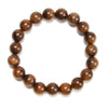 Natural Tiger Skin Sandalwood Round Bracelet 6MM 8MM 10MM 12MM 7.5 inch Strand (S59)