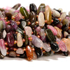 Natural Multi Color Tourmaline Gemstone Stick Pebble Chip 9-17MM Loose Beads (D713)