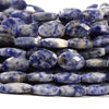 Natural Blue Spot Jasper Gemstone Micro Faceted Oval 8X6MM 11X7MM Loose Beads 7.5inch Half Strand (D719)
